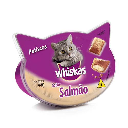 Petisco Whiskas Temptations Salmão Para Gatos Adultos - 40 G