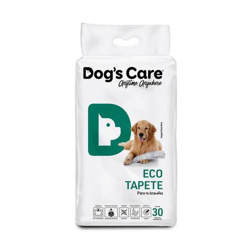 Tapete Higiênico Dogs Care Descartável Eco - Grande Porte - 30 Unidades