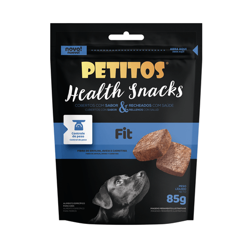 Petisco Petitos Health Snacks Fit Sabor Carne Para Cães - 85 G