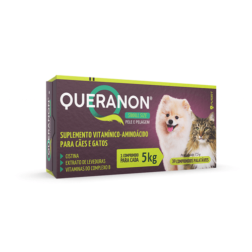 Suplemento Alimentar Avert Queranon Small Size Para Cães E Gatos - 30 Cápsulas