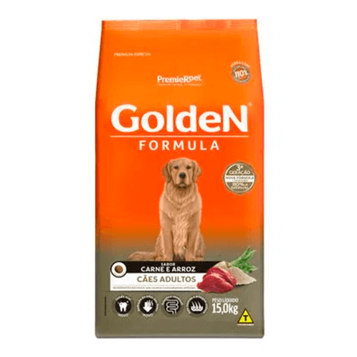 Ração Seca PremieR Pet GoldeN Formula Carne e Arroz para Cães Adultos