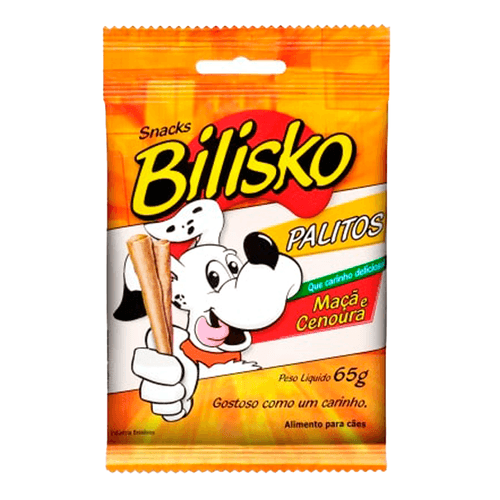 Petisco Bilisko Palito Maçã E Cenoura Para Cães - 65g