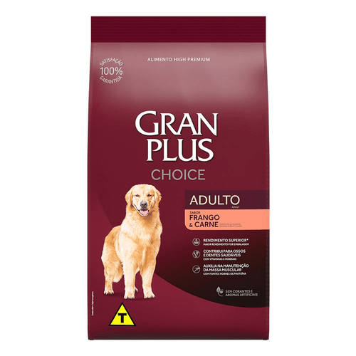 Ração Seca GranPlus Choice Frango & Carne para Cães Adultos